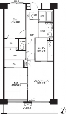 コーポレート浦和別所の間取り図