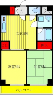 ハイツオーエドの間取り図