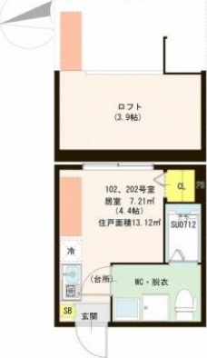 ハーモニーテラス三園の間取り図