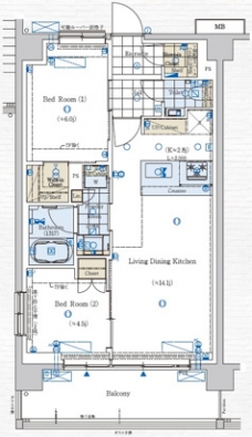 GENOVIA赤羽の間取り図