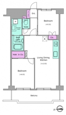 チェスターハウス川口の間取り図