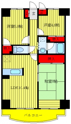 ルミエール3番館の間取り図
