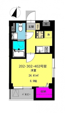 b’CASA TOKIOの間取り図
