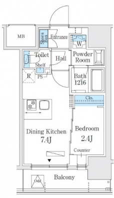 ヴィークブライト湯島の間取り図