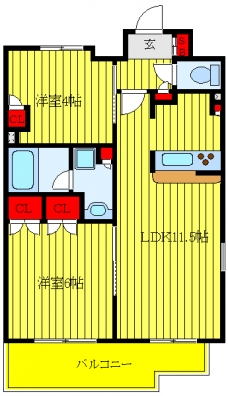 パークアクシス台東根岸の間取り図