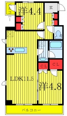 DIPS赤羽RESIDENCEの間取り図