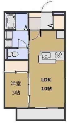 フラッツァらくだ坂の間取り図