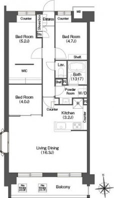 コンフォリア高島平の間取り図