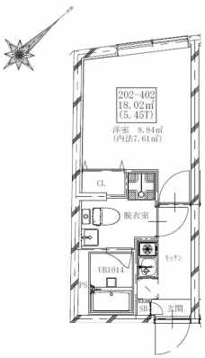 フラシア北赤羽の間取り図