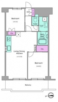 チェスターハウス川口の間取り図