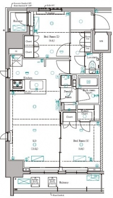 DIPS赤羽RESIDENCEの間取り図