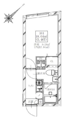 フラシア北赤羽の間取り図