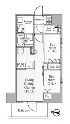 nidoMINOWAの間取り図