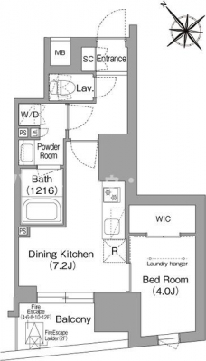 コンフォリア・リヴ東池袋の間取り図