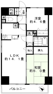ロイヤルプラザ浅草の間取り図