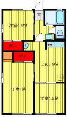 シティハイム平井の間取り図