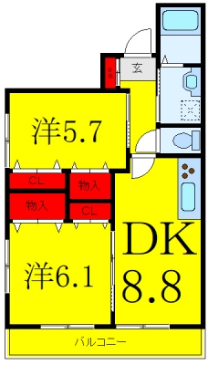 サニーホームズの間取り図