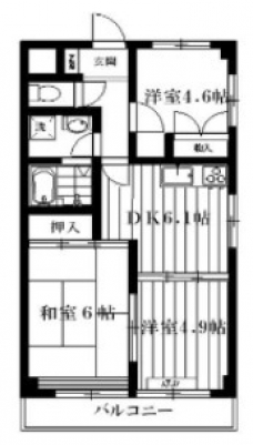 ハイクレスト喜沢南マンションの間取り図