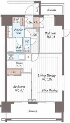 フュージョナル王子HYsの間取り図