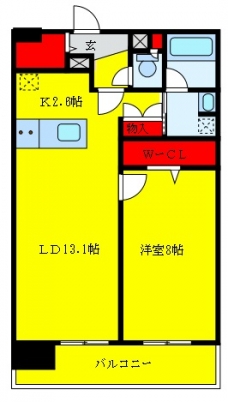ロイヤルパークス新田の間取り図
