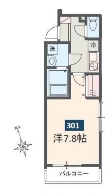 ＭＥＬＤＩＡ南与野Ⅳの間取り図