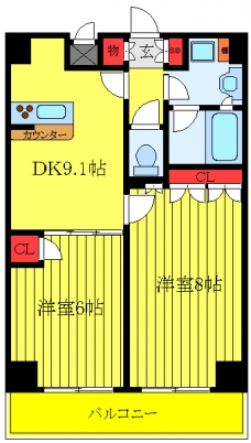 エスティメゾン赤羽の間取り図