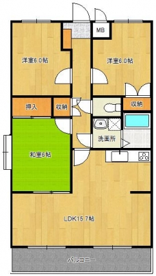 ボヌール２１の間取り図
