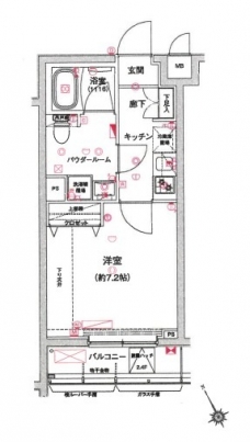 RELUXIA板橋区役所前の間取り図