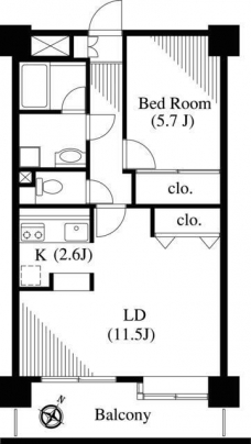 パークサイドハイツタケノヤの間取り図