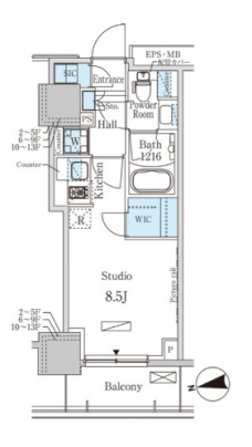 パークアクシス赤塚の間取り図