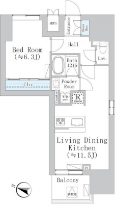 ウェスタ板橋仲宿の間取り図