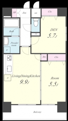 プライム スクエアⅡの間取り図