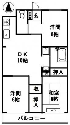 ロイヤルハイツ・ツカサの間取り図