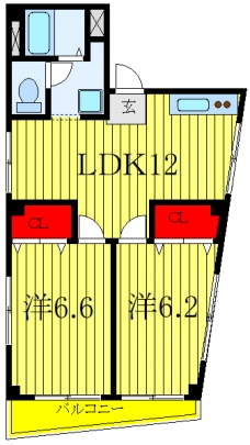 フルーレM・Kの間取り図