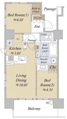 シティハウス巣鴨の間取り図