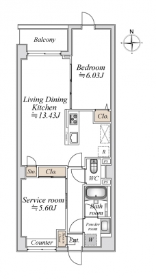 プライムガーデン赤塚の間取り図