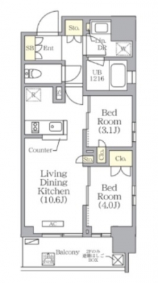 グランエール西日暮里 の間取り図