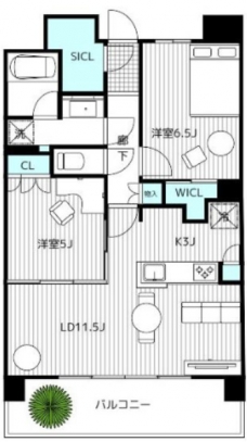 レーベン川口並木ヴェルティア の間取り図