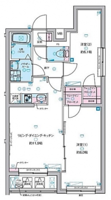ジェノヴィア板橋本町Ⅲスカイガーデンの間取り図