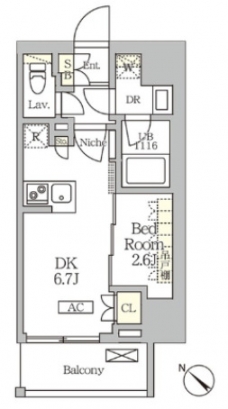 ＡＲＫＭＡＲＫ大塚の間取り図