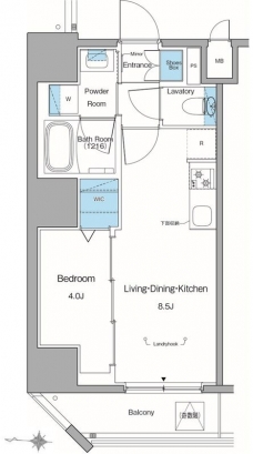 ルフォンリヴェント池袋の間取り図