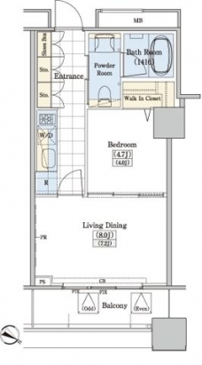 レジディアタワー上池袋（タワー棟）の間取り図