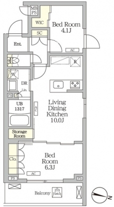 ミレーネ滝野川の間取り図