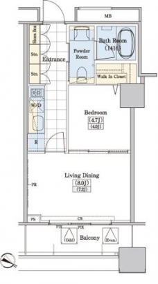 レジディアタワー上池袋（タワー棟）の間取り図