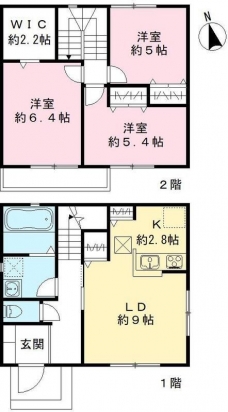 安行原戸建の間取り図