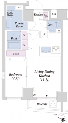 THEATER COURT本駒込の間取り図