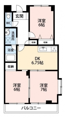 西浦和アネックスマンションの間取り図