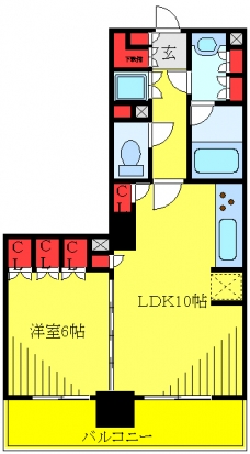 パークアクシス東十条の間取り図