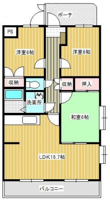 メゾン蘭の間取り図