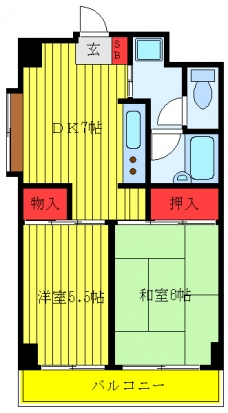フクロク・ハイ・マンション1号館の間取り図